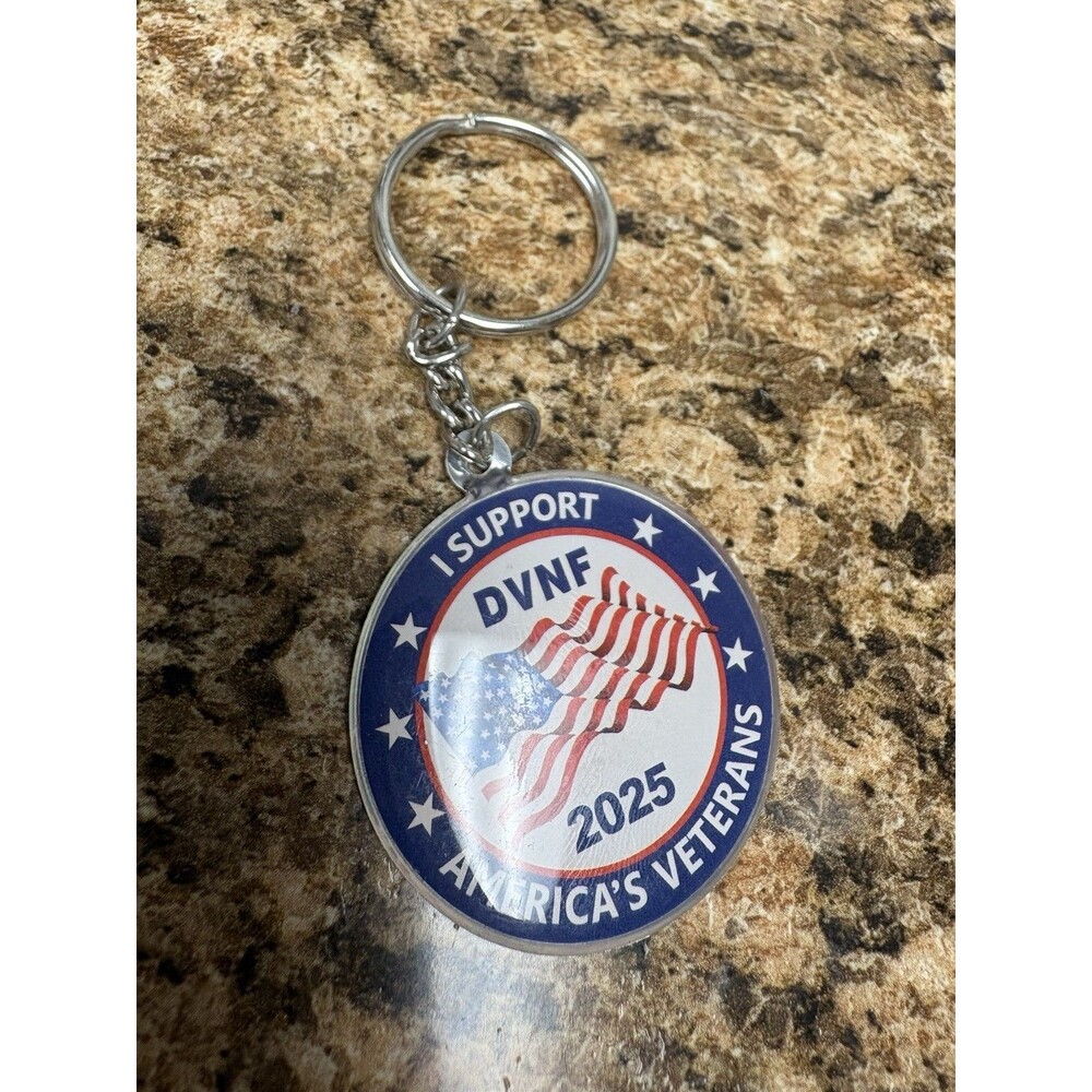 DVNF 2025 Patriotic Keychain – I Support America’s Veterans Fundraising Key Ring